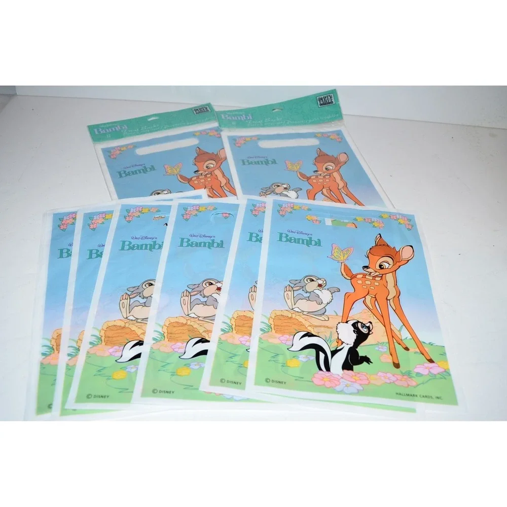 Vtg Disney Bambi Party Express Birthday Treat Sacks 24pc Hallmark Thumper Bags